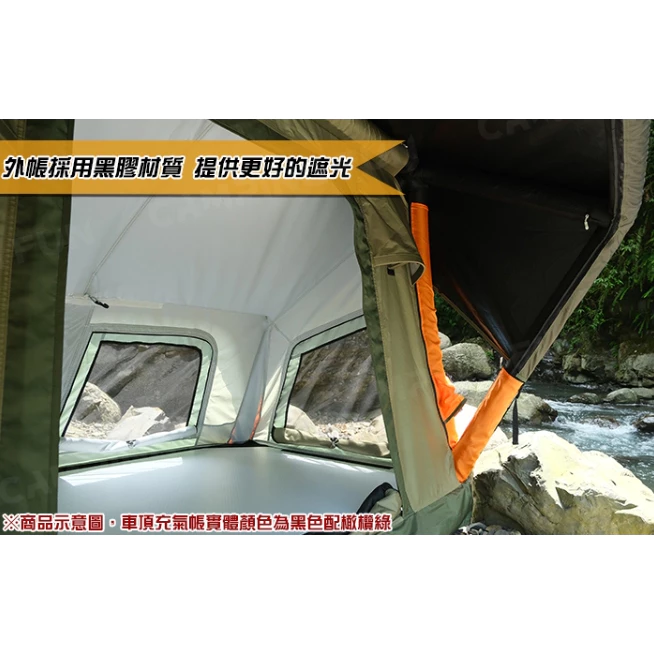 Peakpod x TIMEBOX 日本聯名款 雙人充氣式車頂帳【綠色工場】充氣帳 車頂帳篷 地上可使用 臨時避難所