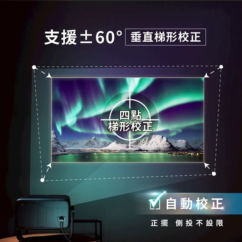 SANSUI 山水 多角度輕旅投影機【綠色工場】投影機 SPJ-G3 4K畫質 1080P 送100寸投影幕