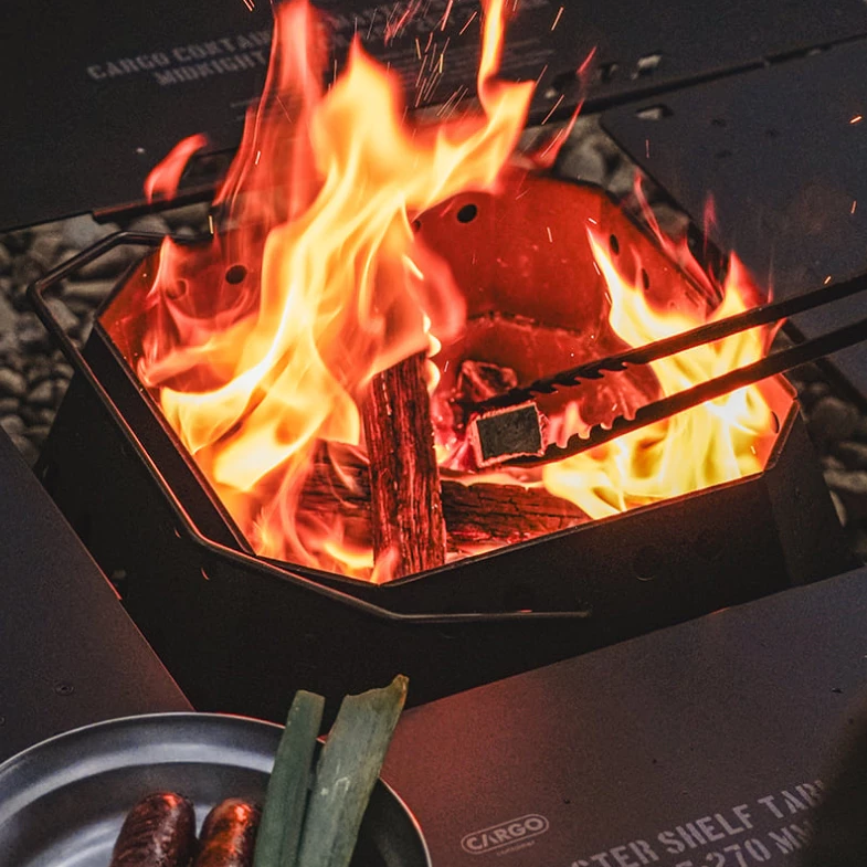 CARGO 焚火台【綠色工場】營火 生火 附收納袋 烤架 柴爐 柴燒爐 取暖爐 焚火台