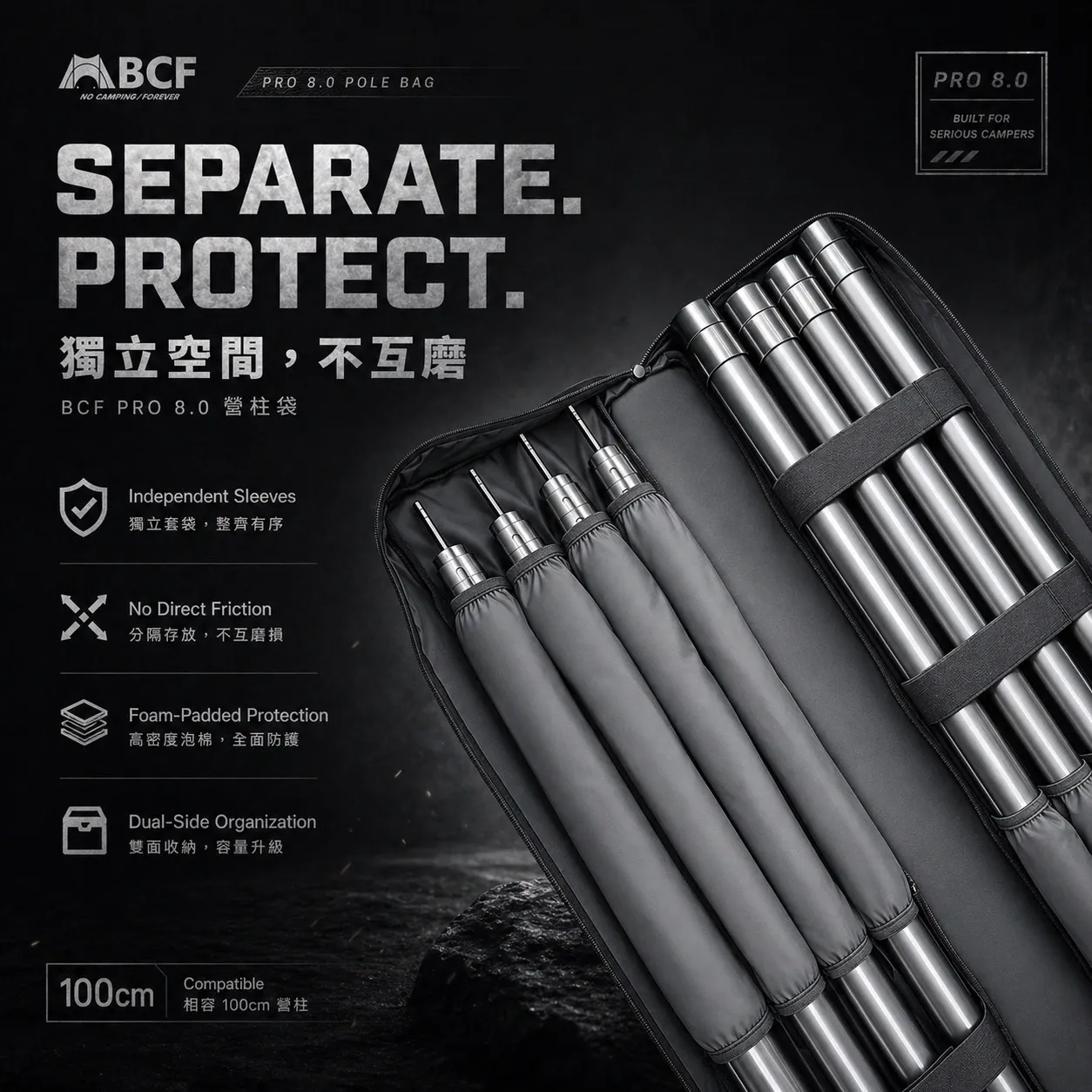 【MBCF MB露營狂】 Pro 8.0 營柱袋