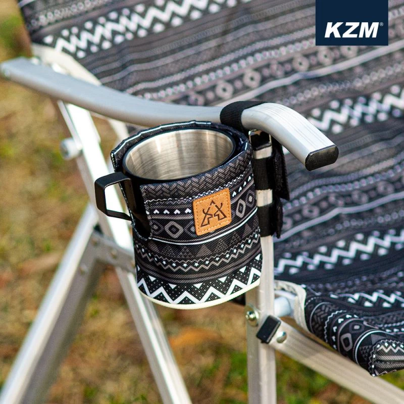 【綠色工場】KAZMI 彩繪民族風保溫杯套-藍灰色／酒紅色/紅色/黑色 置杯架 置杯套 飲料套