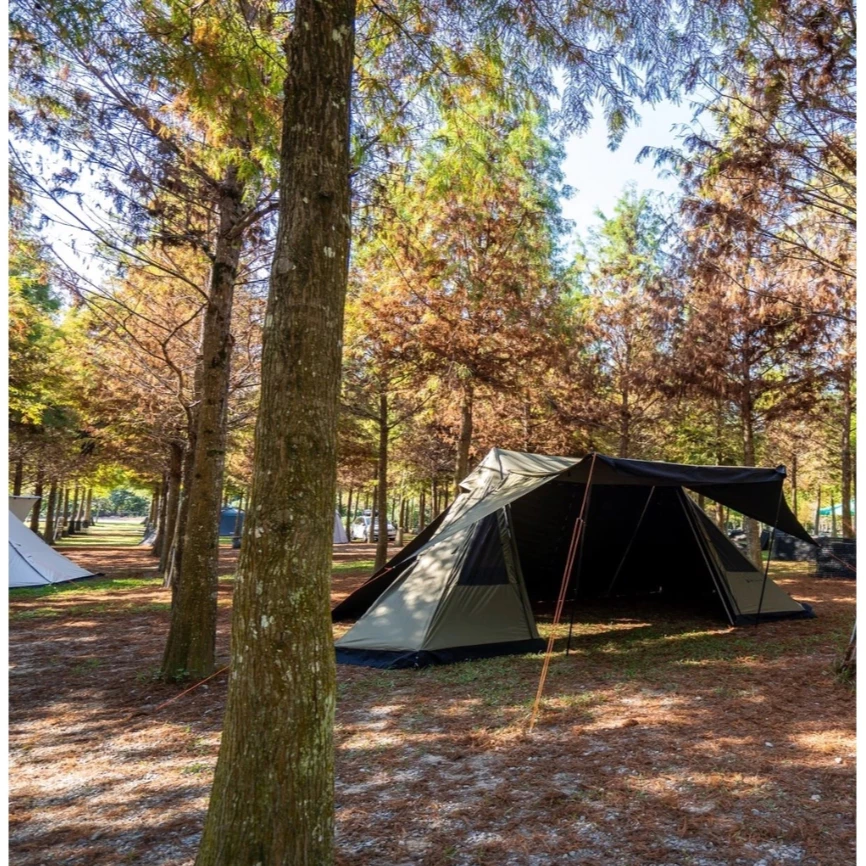 威力屋 47雙峰帳篷【綠色工場】月光銀白 | 黑膠 多人帳篷 四季帳 速搭帳 黑膠帳篷 露營帳篷 印地安帳 露營 戶外