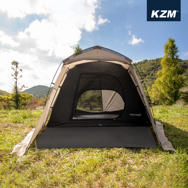 【綠色工場】新帳上市 KAZMI KZM TIER 提爾帳~HOT~沙色 四人帳 戶外帳 簡易帳 多功能帳 露營帳篷