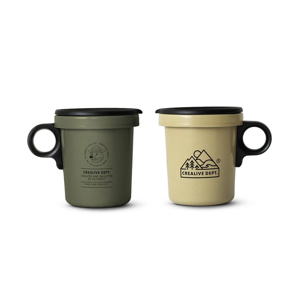 【綠色工場】Filter017 x ovject Enamel Hook Mug 聯名搪瓷琺瑯杯 軍風 水杯 馬克杯