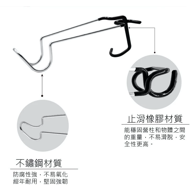 【綠色工場】夾式營柱露營掛勾 豬尾巴 營柱掛勾 掛燈勾 止滑掛勾 不鏽鋼｜夾式營柱掛勾｜營燈架
