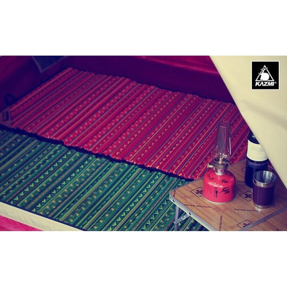 【綠色工場】KAZMI 經典民族風免充氣波浪床墊 單人床墊 登山睡墊 氣墊 免充氣 露營睡墊 (K5T3M001)