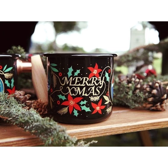 【綠色工場】聖誕節限定 Truvii 聖誕琺瑯杯 感溫變色杯 馬克杯 聖誕節 交換禮物 水杯 飲料杯 露營