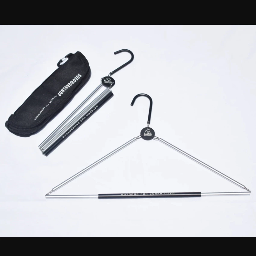 【綠色工場】5050WORKSHOP 旅行衣架2入 TRAVEL HANGER 摺疊衣架 便攜衣架 附收納袋 鋁合金衣架