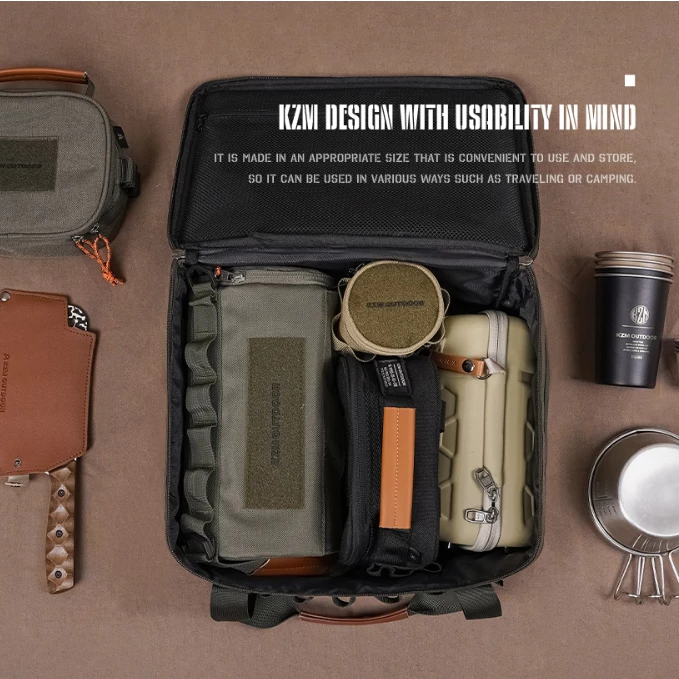 KAZMI KZM 工業風裝備收納袋18L【綠色工場】裝備袋 行李袋 收納箱 行李袋 手提袋 露營收納