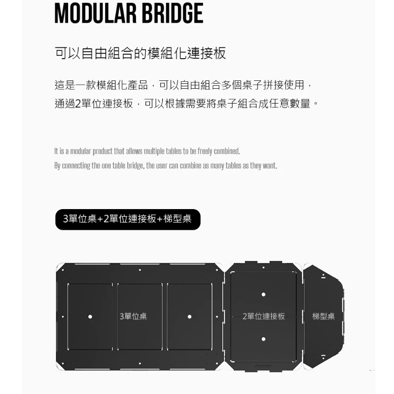 KZM ONE SERIES 2單位連接板【綠色工場】kazmi IGT單位桌板 桌板 鋁合金 單位板 黑化 可拼接桌