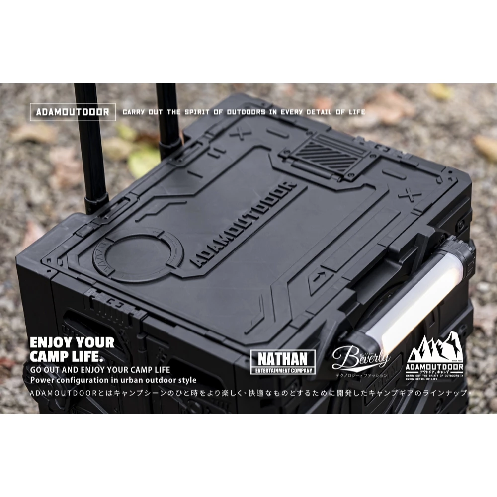 ADAMOUTDOOR｜旅行摺疊購物車【綠色工場】手拉車 購物推車 手推車 摺疊拉車 露營推車 含煞車功能