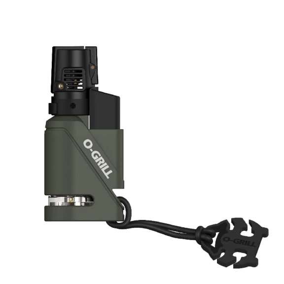 O-Grill GJ-200 安全防風打火機 沙綠2入組【綠色工場】打火機 1300°C藍色火焰 兩段式點火 台灣製