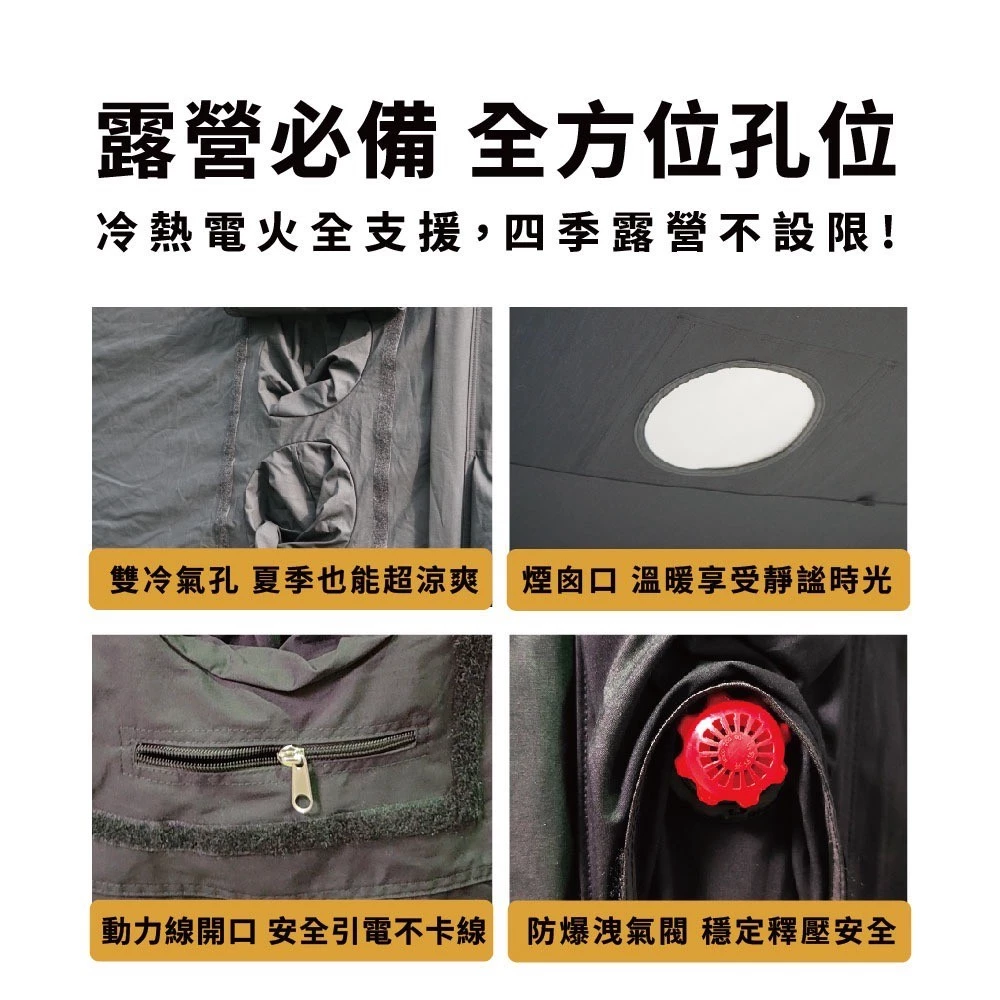 野樂 黑森戰術充氣帳篷 【綠色工場】CAMPING ACE 氣柱帳 充氣帳 六人帳 黑化風格 露營帳篷 ARC-647