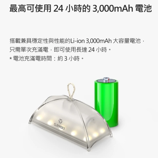 【CLAYMORE】 帳篷小夜燈