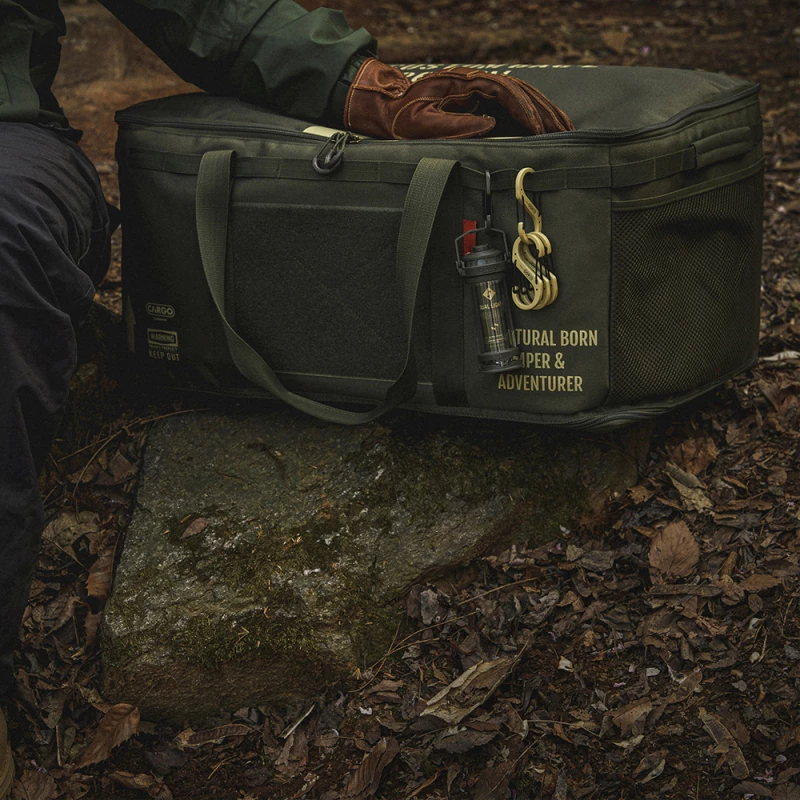 CARGO 工業風裝備收納袋52L 【綠色工場】裝備袋 行李袋 收納箱 行李袋 手提袋 露營收納 黑色/軍綠/沙色/灰色