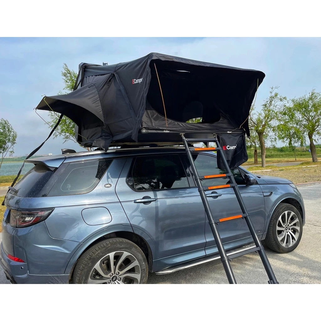 【綠色工場】全新升級 ECamper Black Eagle 鋁合金硬殼車頂帳 四人帳 黑膠車頂帳 鋁合金 車泊 帳篷