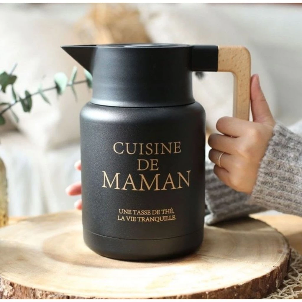 【綠色工場】 韓國熱銷Cuisine de maman 1500cc 保溫壼 熱水壺 茶壺 水壺 保溫 保溫瓶 露營