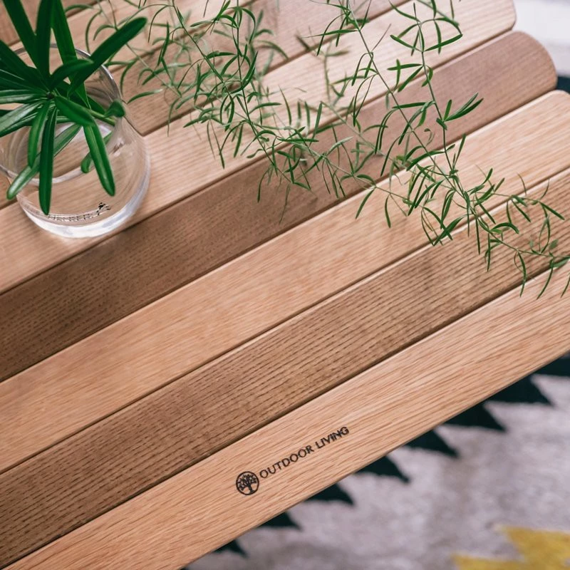 【綠色工場】野趣 木工楯接式木工楯接式方桌- 雙色 (紅橡木&白蠟木染色) 木摺疊桌 木蛋捲桌