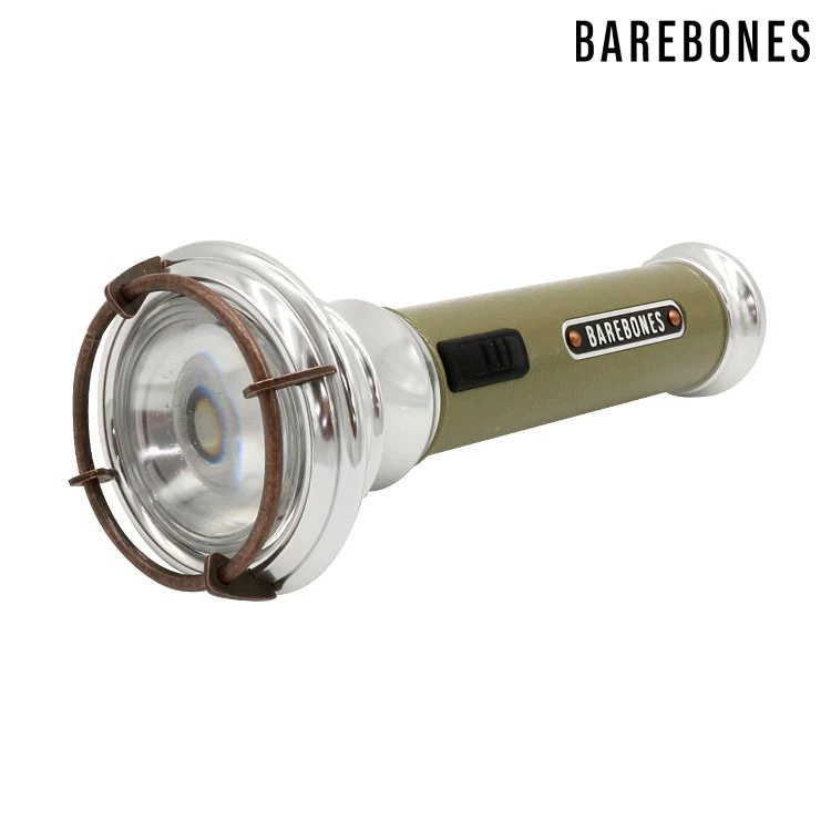 【綠色工場】Barebones 手電筒 Vintage Flashlight 灰黑/橄欖綠 手持燈 軍風軍綠 露營照明