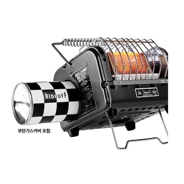 【綠色工場】 HIDEOFF 復古方形暖 韓國製 軍事風款式(軍綠 / 黑色 )瓦斯暖爐 陶瓷瓦斯暖爐 保暖 戶外 露營
