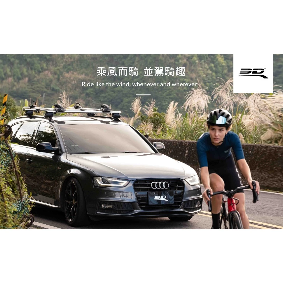 【綠色工場】3D 卡固 高剛度自行車頂架 前叉固定式 (快拆專用型) 腳踏車架 車頂式自行車架 攜車架