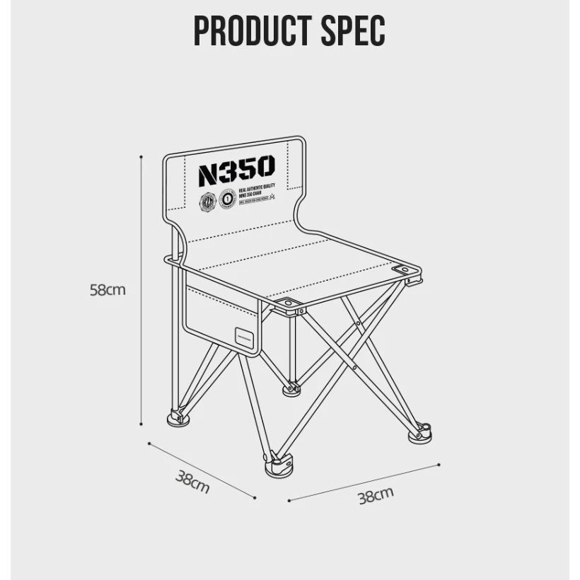 KAZMI KZM N350輕巧折疊椅【綠色工場】露營椅 輕便椅 摺疊椅 童軍椅 迷你椅 工業風 軍風