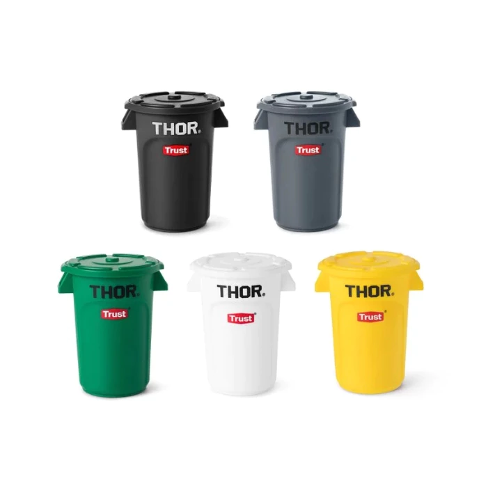 Thor 【日本限定】迷你收納桶 Round Container Mini【綠色工場】 露營風格 筆筒 零錢筒 盆栽