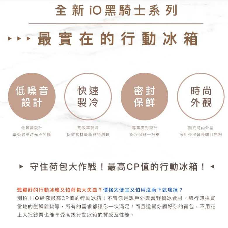 iO 黑騎士壓縮機行動冰箱 iMCF47 第二代【綠色工場】 智慧冰箱 露營 野餐 車用冰箱 露營冰箱 冰箱 保冰箱