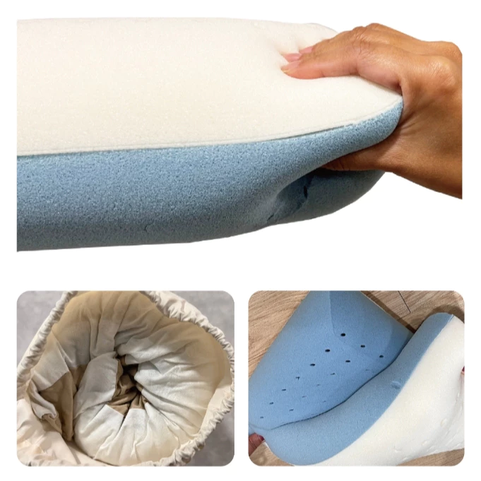 Metsä 米特薩| 眠月翻轉記憶枕 【綠色工場】露營睡枕 旅行枕 枕頭 記憶枕 人體工學設計