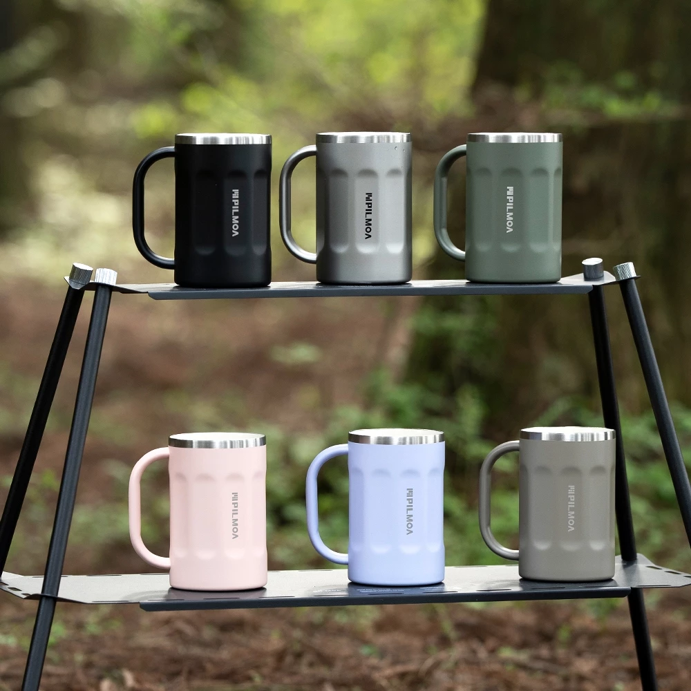 PILMOA E700 保冰杯/保溫杯【綠色工場】啤酒杯 馬克杯 不鏽鋼杯 水杯 隔熱杯 保溫杯 水杯 茶杯 手持杯