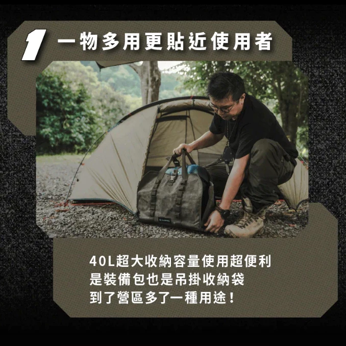 CAMPFIRE戰野上蠟帆布裝備袋【綠色工場】柴火收納包 木柴收納袋 柴火袋 柴薪袋 收納包 吊掛收納袋 置物袋 木柴袋