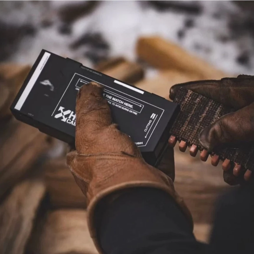 CAMVIL 火柴 / 火柴盒【綠色工場】焚火 火種 燃燒棒 露營火柴 助燃器