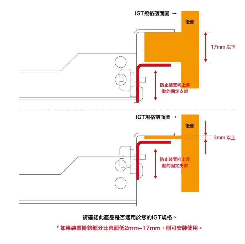 【GREBE WORKS】 日本製 IGT 1單位抽屜滑軌套件