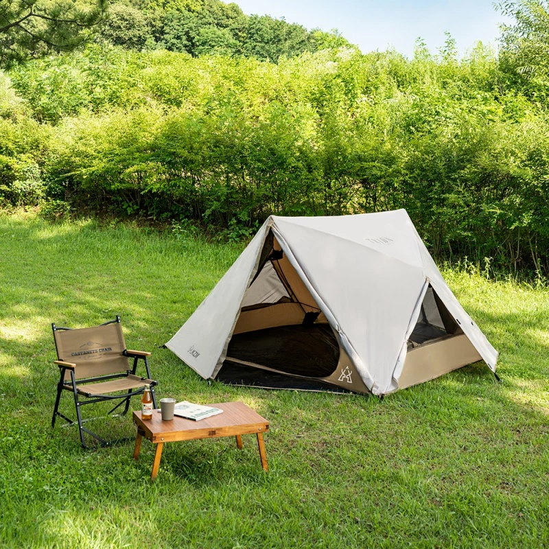 【綠色工場】KAZMI KZM Trion 新三角速搭帳 秒帳 野餐帳 遮陽帳 沙灘帳秒拋帳 登山 露營 帳篷 奶茶色