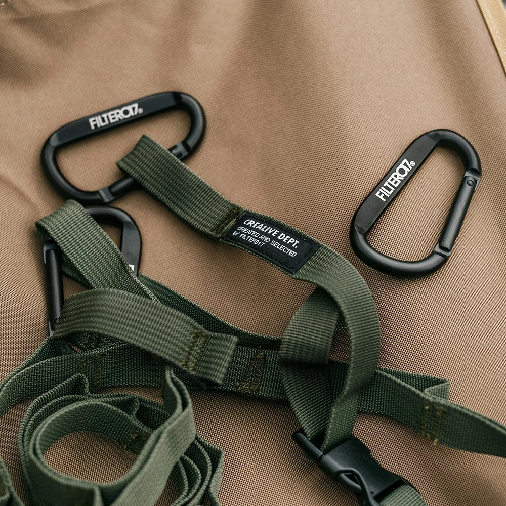 【綠色工場】Filter017 露營掛繩組 軍風軍綠 掛物繩 掛勾 D扣 露營吊掛繩 露營 野營 登山 台灣製