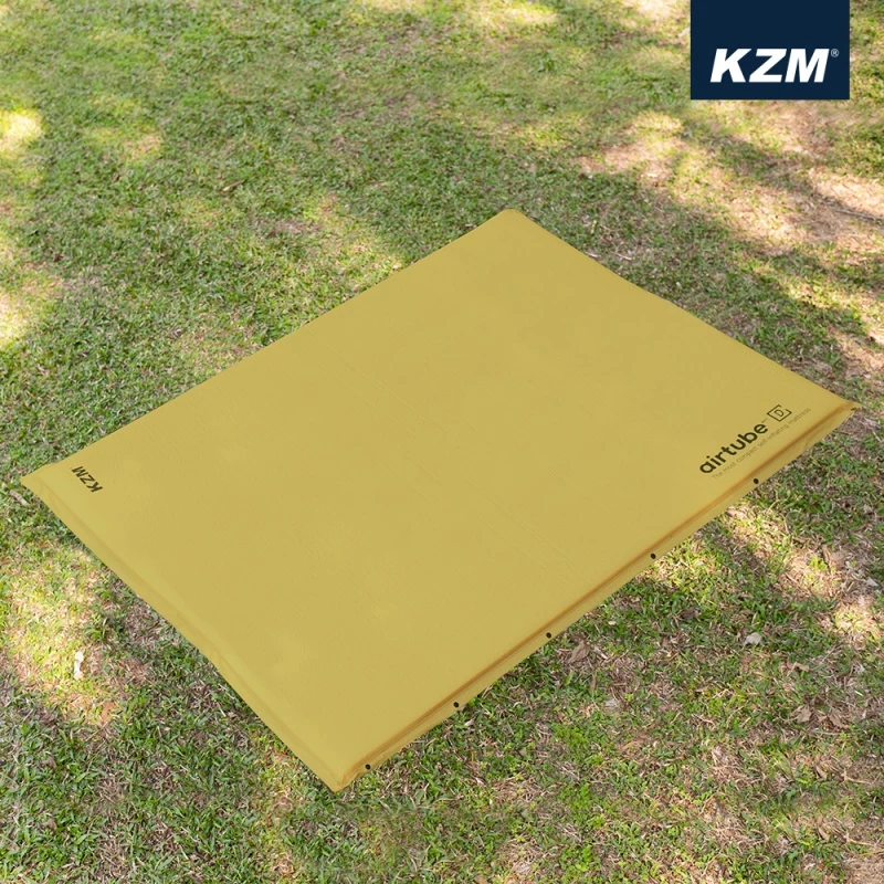 【綠色工場】KAZMI KZM 自動充氣雙人床墊(卡其) (K20T3M003) 充氣床 露營睡墊 氣墊床 床墊 充氣墊