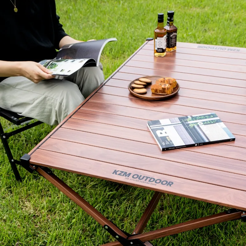 【綠色工場】新品上市 KAZMI KZM 輕量蛋捲桌 鋁合金桌 露營桌 摺疊桌 野餐桌 收納桌 (K22T3U08)