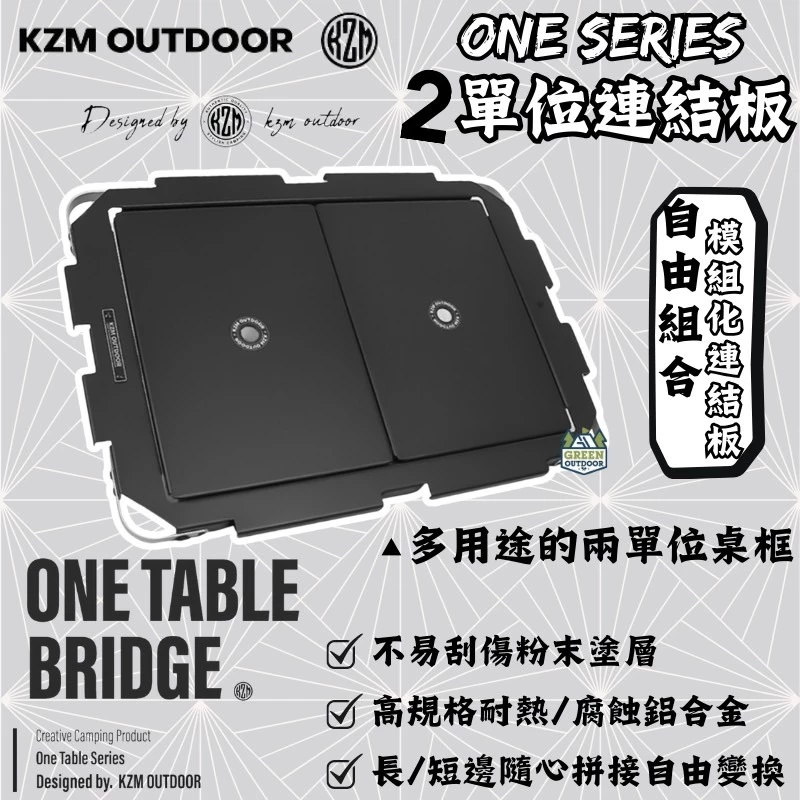 KZM ONE SERIES 2單位連接板【綠色工場】kazmi IGT單位桌板 桌板 鋁合金 單位板 黑化 可拼接桌