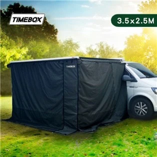 【綠色工場】TIMEBOX 車邊帳專用圍布 布房 黑膠邊布 客廳帳 天幕 遮雨棚 車邊帳 延伸帳 帳篷 露營 車床