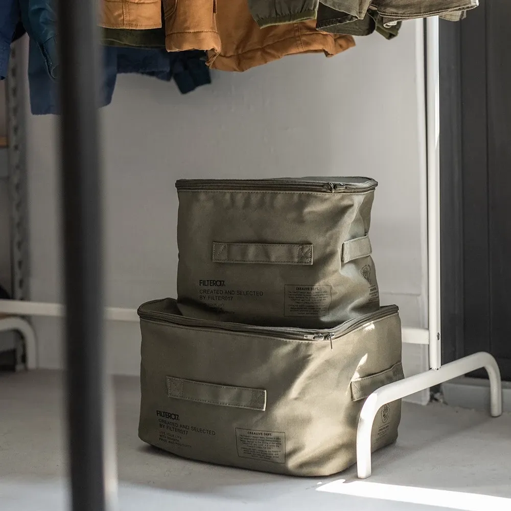 【綠色工場】Filter017 Waxed Canvas Soft Box 上蠟帆布立體收納袋 軍風軍綠 裝備袋 露營
