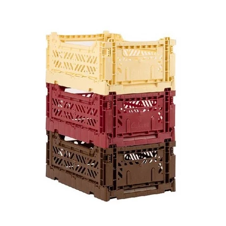 【綠色工場】Aykasa土耳其折疊籃 M 餐廚盒 餐具收納盒 收納盒 摺疊盒 調味料盒 層架 色彩多樣 可堆疊 收納籃