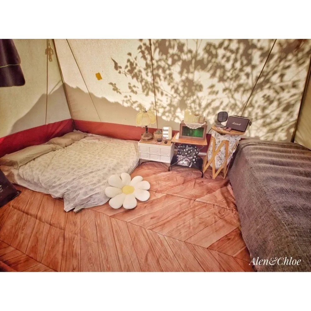 【綠色工場】 Campanimal 特殊色魚骨木紋 地墊 野餐墊 防潮地布 防水墊 帳篷內墊 內地墊 露營地墊