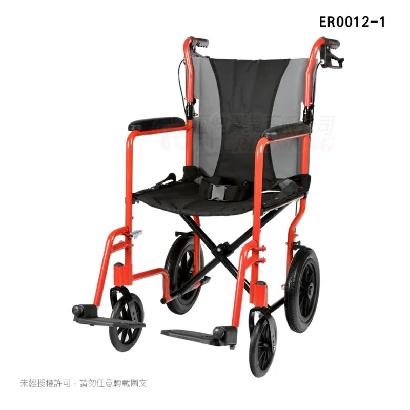 『B款』恆伸 ER0012-1 鋁合金小輪單層折背輪椅『輕量型』