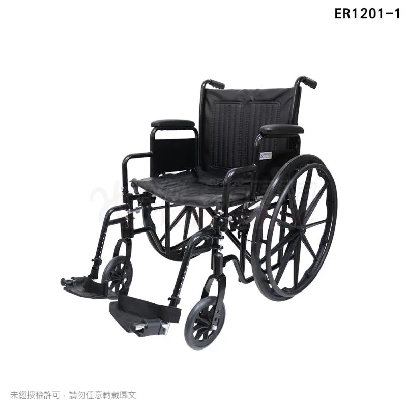 『B款』恆伸 ER1201-1 鐵製加重加寬型輪椅-20