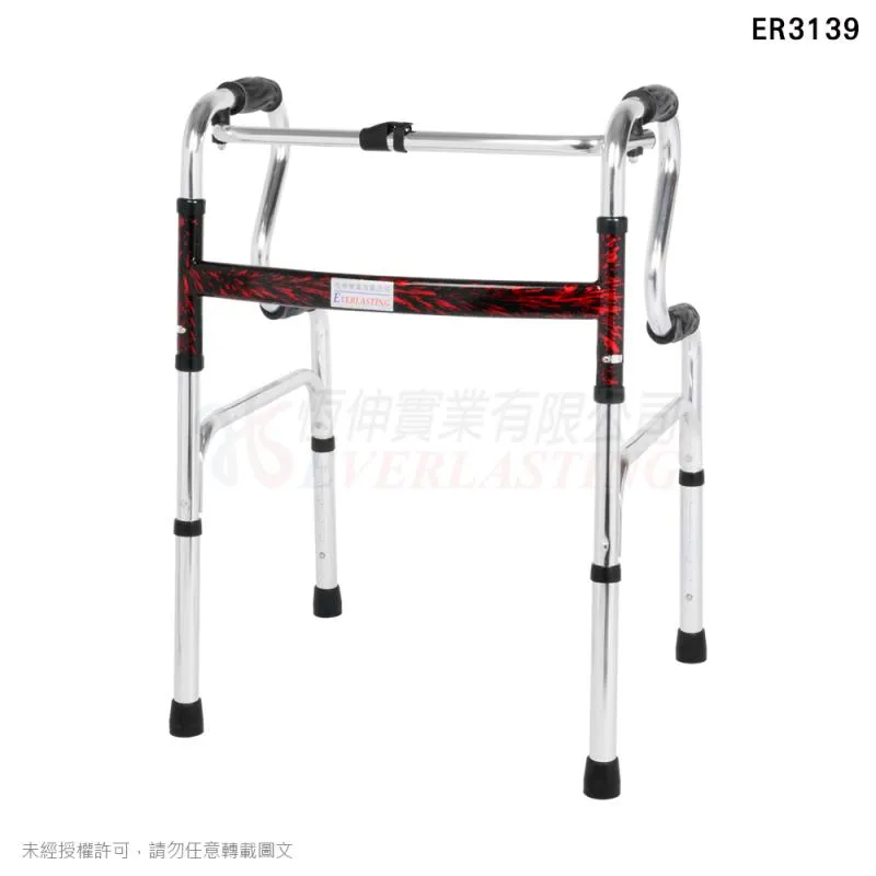 『補助』恆伸 ER3139  鋁合金扁管助行器『R型加高款煙火漆』