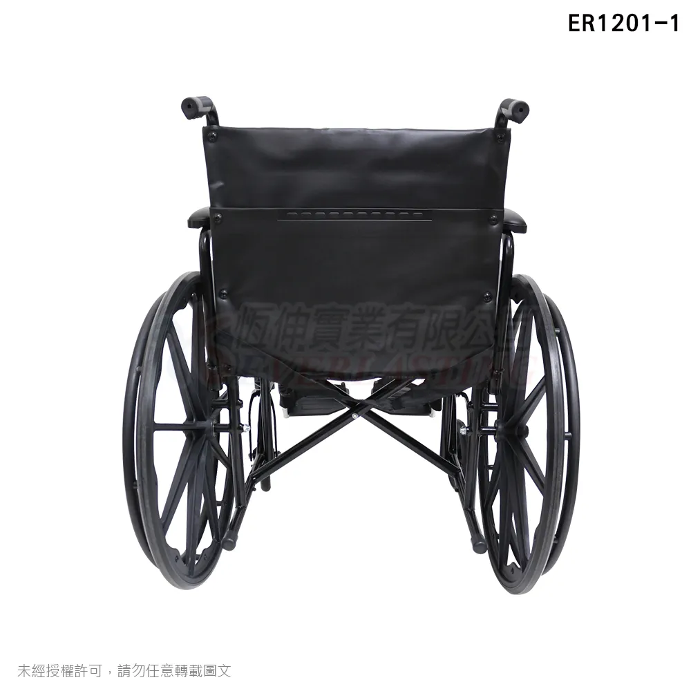 『B款』恆伸 ER1201-1 鐵製加重加寬型輪椅-20