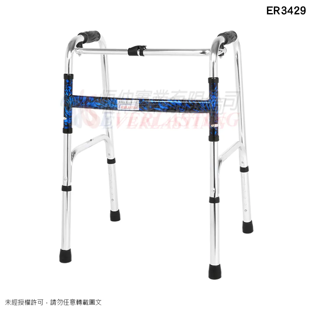 『補助』恆伸 ER3429 鋁合金扁管助行器『ㄇ型(A型)煙火漆』