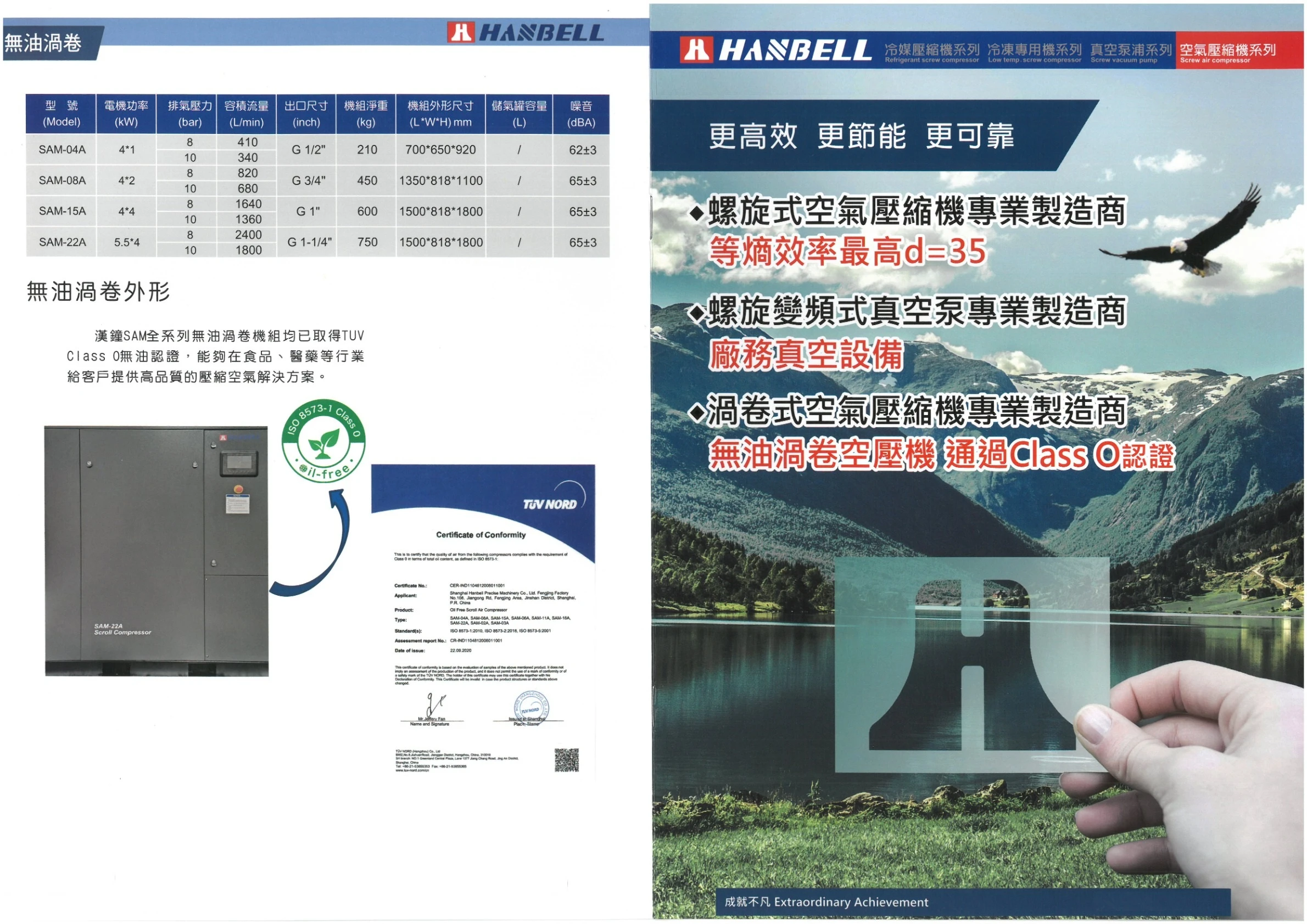 漢鐘精機hanbell空氣壓縮機