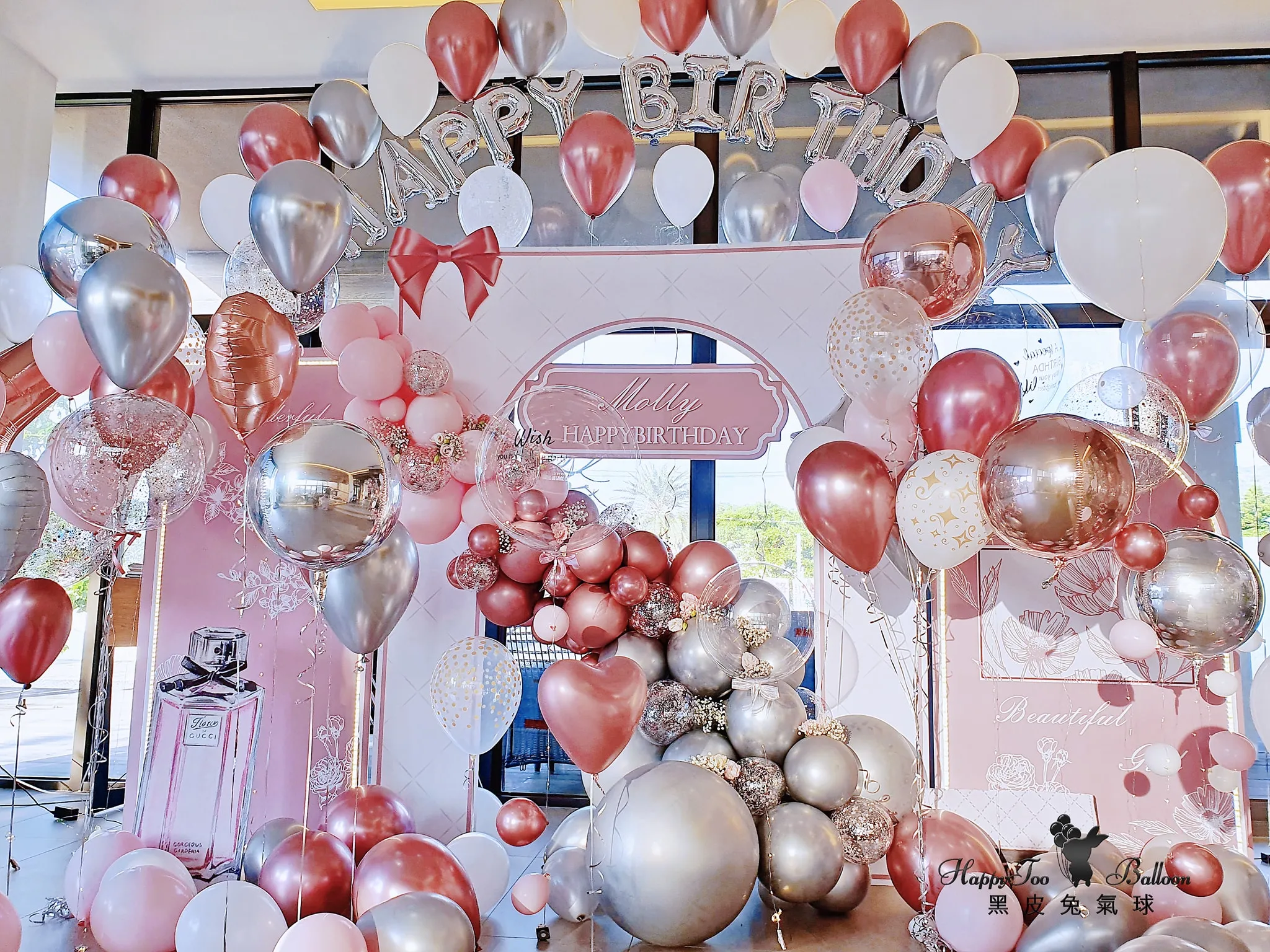 墾丁系列 - 柔霧香檳 × 銀色優雅 公主派對 Soft mist champagne  Silver elegance