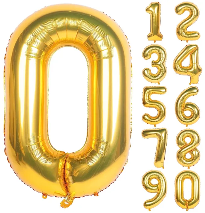  40吋 大金色數字